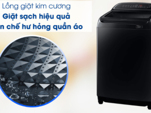 6. Máy giặt WA10T5260BV SamSung giúp tránh làm hư tổn sợi vải nhờ lồng giặt kim cương
