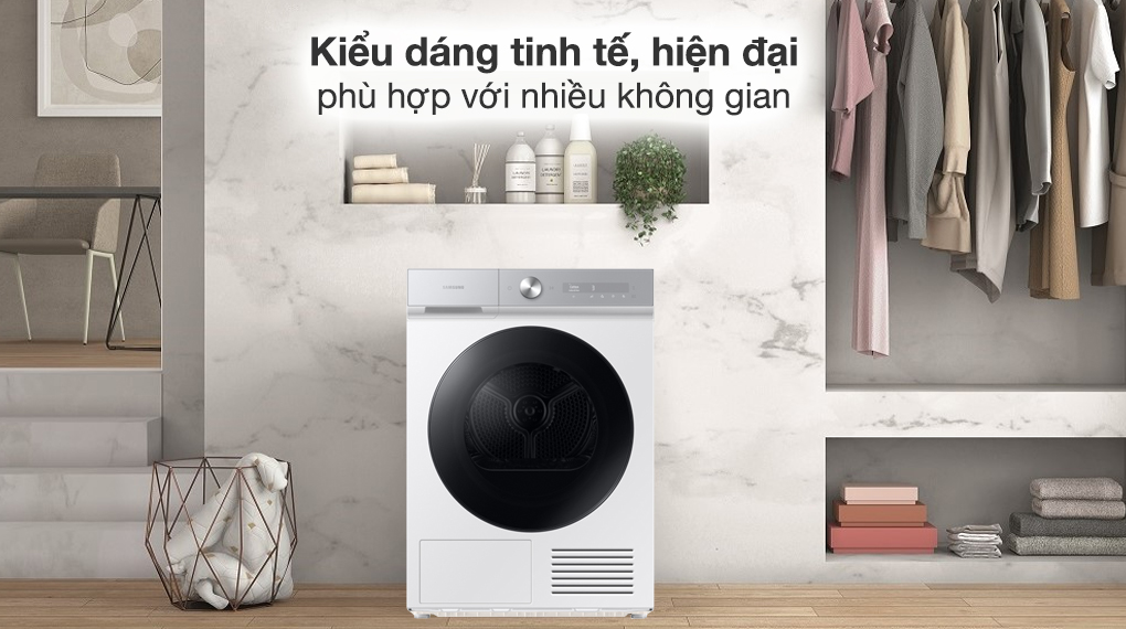 Máy sấy bơm nhiệt Samsung 9 kg DV90BB9440GH/SV - Tổng quan thiết kế
