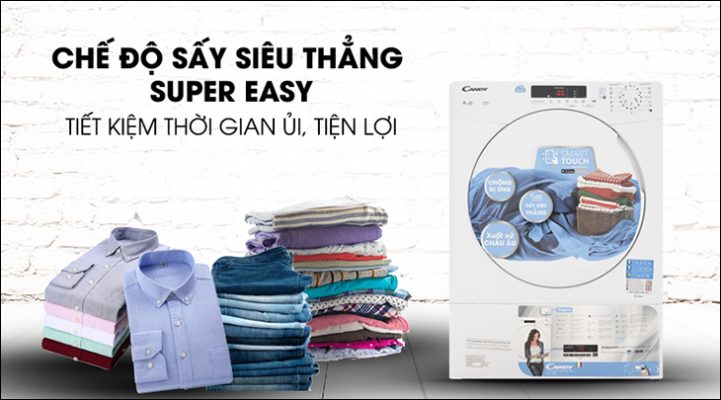 1. Công nghệ sấy trên máy sấy quần áo Candy