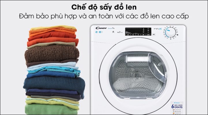 1. Công nghệ sấy trên máy sấy quần áo Candy