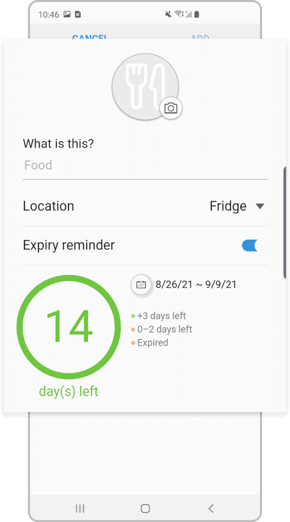 refrigerator smartthings food list