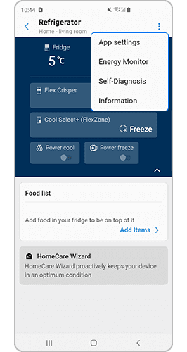 refrigerator smartthings settings