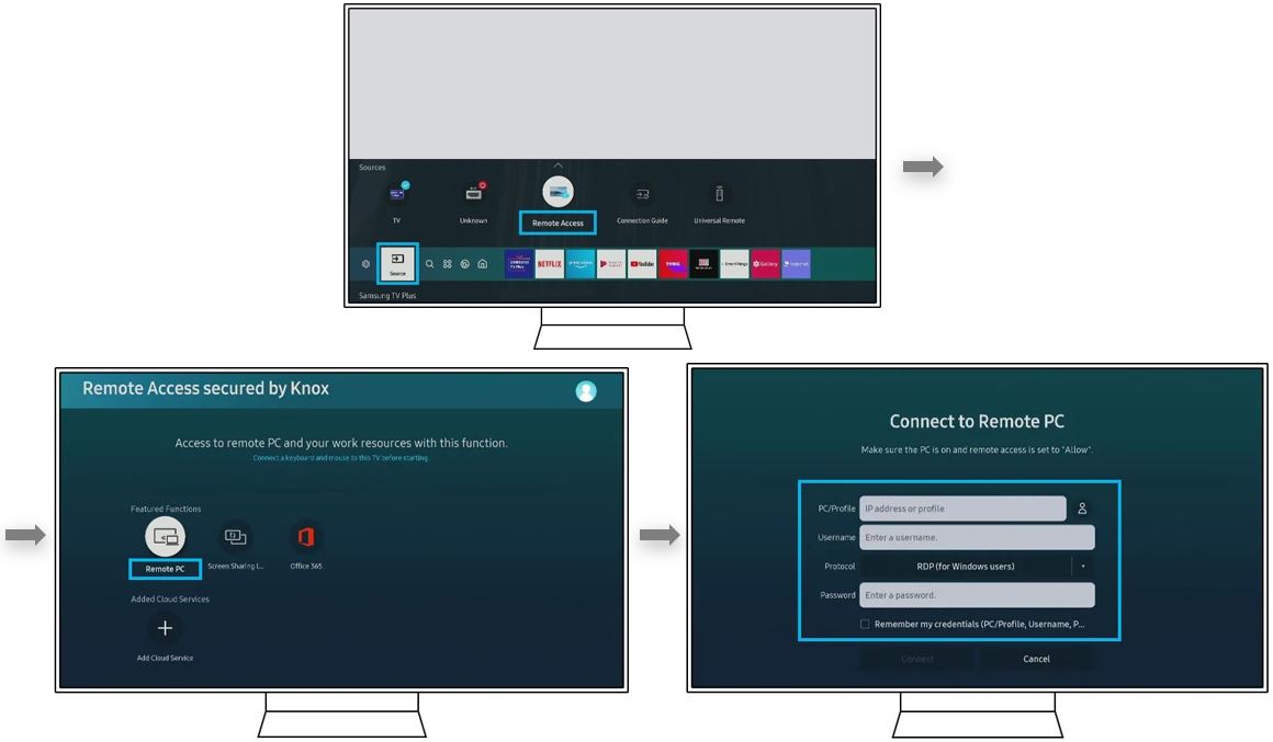 Cách sử dụng truy cập từ xa Tivi Samsung【Chi tiết】 3 3. Cách kết nối TV Samsung từ xa bằng remote máy tính