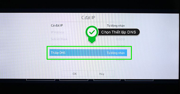 Người dùng tiếp tục chọn Thiết lập DNS tự động hoặc thủ công và nhập DNS tương ứng