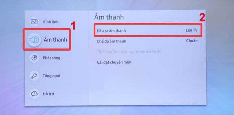 2. Hướng dẫn các bước kiểm tra xem ti vi Samsung 55 inch có bluetooth không?