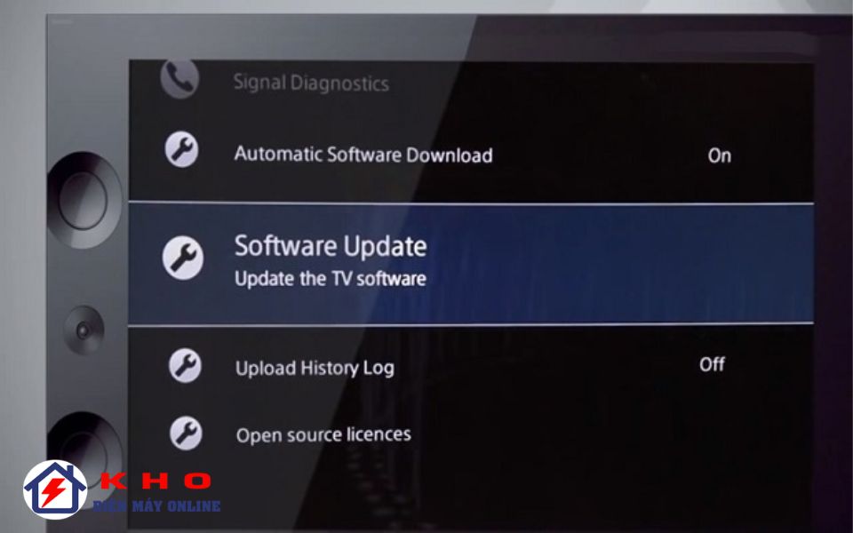 Phần mềm tivi Samsung chưa được cập nhật