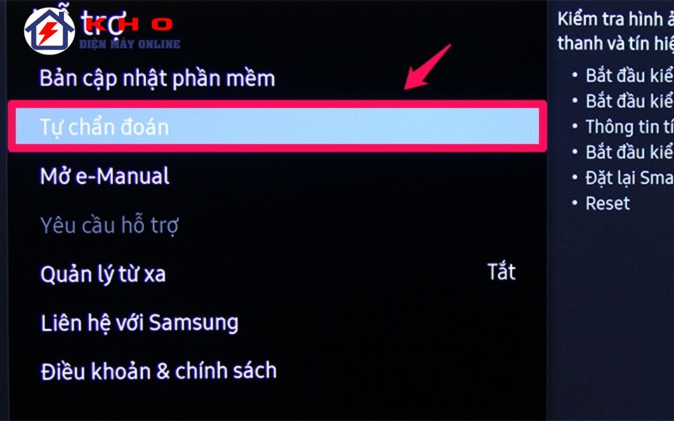 Reset tivi Samsung