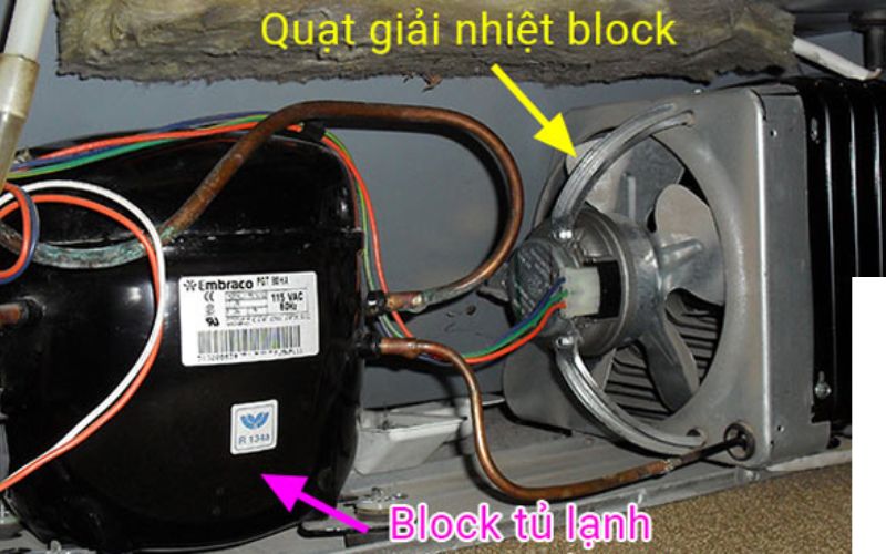 Block tủ lạnh bị hỏng