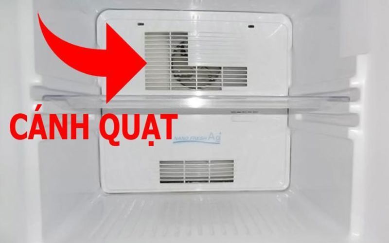 Cách khắc phục tủ lạnh Hitachi không lạnh ngăn mát 4 Quạt gió tủ lạnh Hitachi bị hỏng