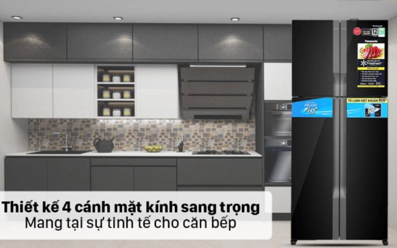 Tủ lạnh màu đen Panasonic