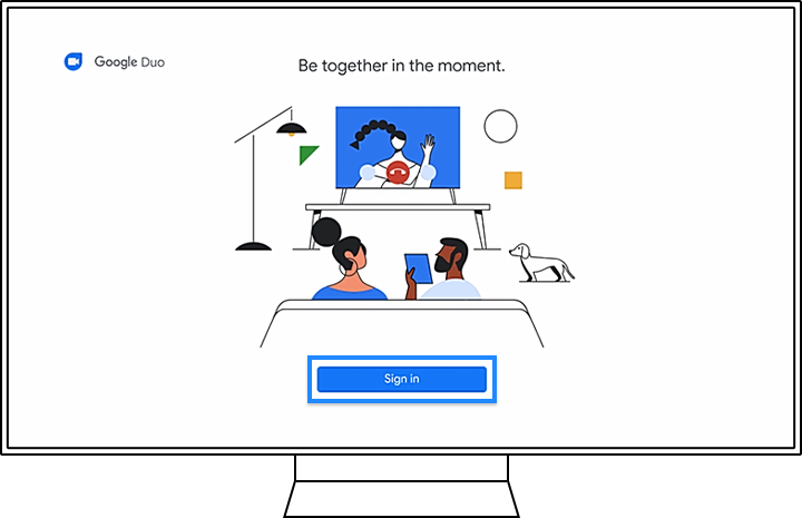 Cách gọi video trên tivi Samsung bằng Google Duo【Đơn giản】 3 3. Hướng dẫn đăng nhập vào Google Duo