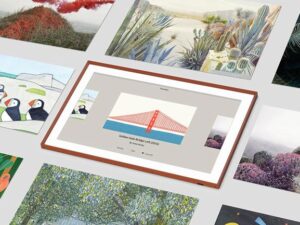 2. Tivi Khung Tranh Samsung 75LS03A tạo phòng tranh tại nhà với chế độ hình nền Art Mode và Ambient Mode