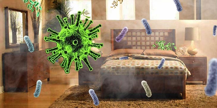 Máy lạnh có mùi ẩm mốc do vi khuẩn nấm mốc bám lâu ngày vào máy