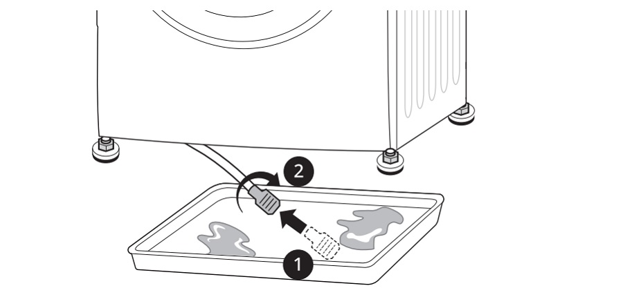Xả nước ngưng tụ còn sót lại trên máy sấy LG Heatpump - 2