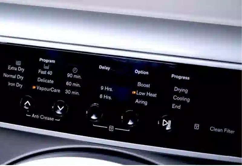 Các ký hiệu trên máy sấy quần áo