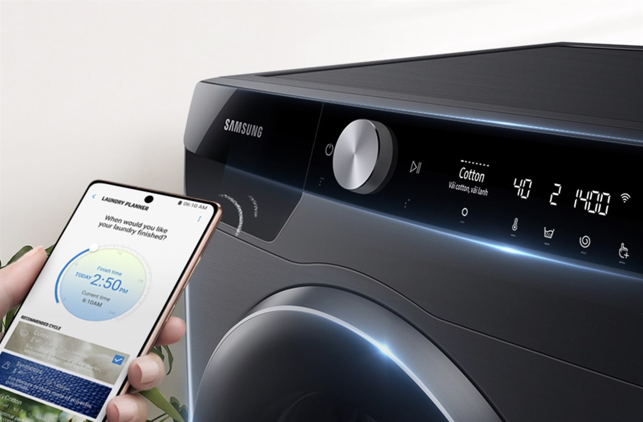 cach ket noi may giat samsung voi dien thoai nhanh 12