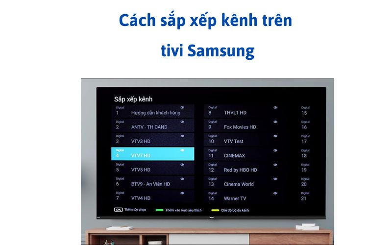 Cách sắp xếp và chỉnh sửa danh sách kênh trên tivi Samsung 4 cach sap xep cac kenh tivi samsung