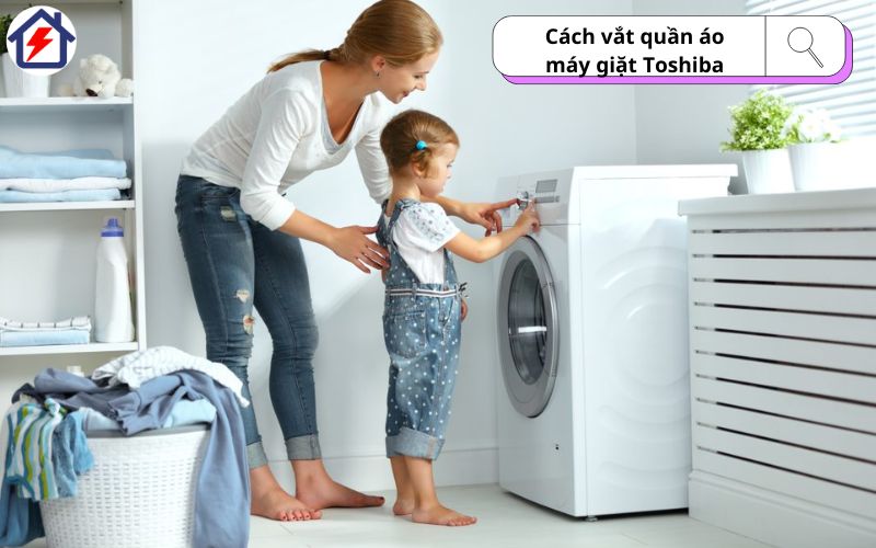 cach vat quan ao bang may giat toshiba