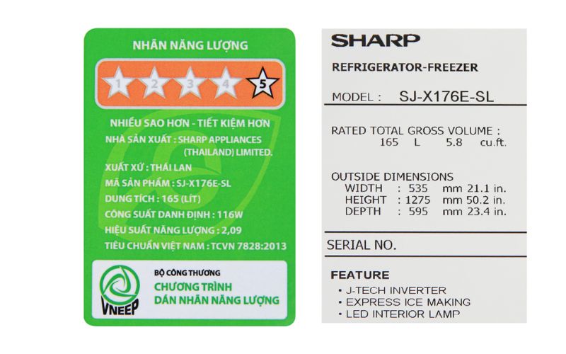 cong suat tu lanh sharp