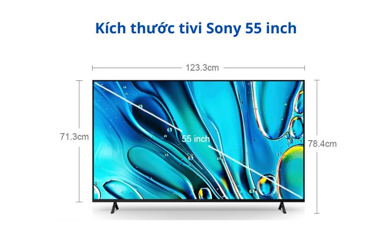 kich thuoc tivi sony 55 inch