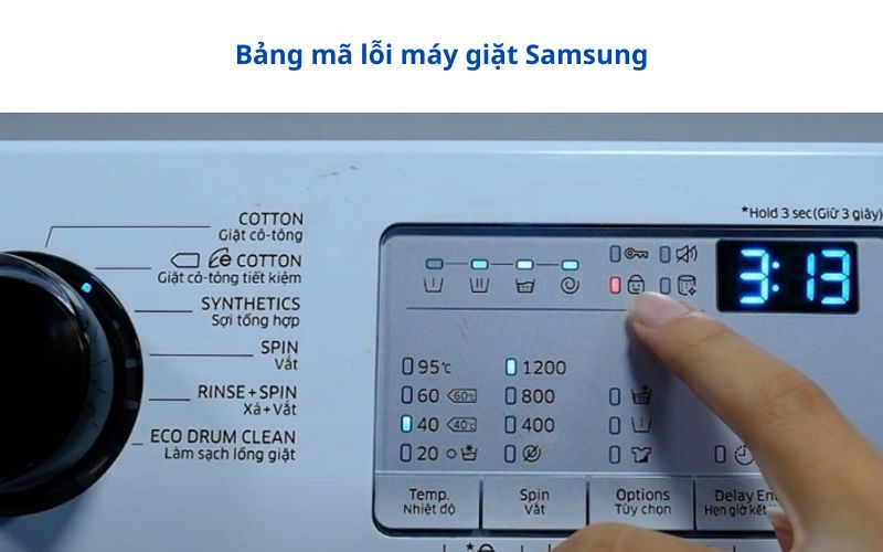 ma loi may giat samsung