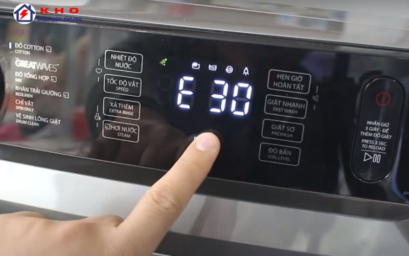 may giat toshiba cua ngang bao loi e30