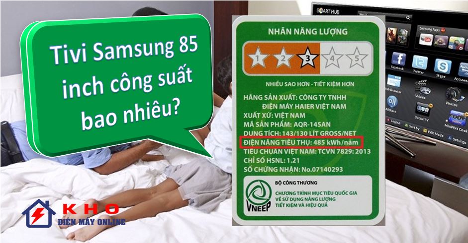Tivi Samsung 85 inch công suất bao nhiêu? Tốn điện không? 11 tivi samsung 85 inch cong suat 1